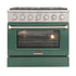 Kucht 36" Propane Range, in Stainless Steel, Green Door, KNG361/LP-G