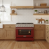 Kucht 36" Propane Range in Stainless Steel, Red Door, KNG361/LP-R