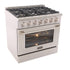 Kucht 36" Propane Range in Stainless Steel, Silver Door, KNG361/LP-S