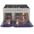 Kucht 48" Propane Range in Stainless Steel, Blue Doors, KNG481/LP-B