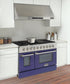 Kucht 48" Propane Range in Stainless Steel, Blue Doors, KNG481/LP-B