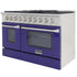 Kucht 48" Propane Range in Stainless Steel, Blue Doors, KNG481/LP-B