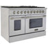Kucht 48" Propane Range in Stainless Steel, Silver Doors, KNG481/LP-S