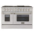 Kucht 48" Propane Range in Stainless Steel, Silver Doors, KNG481/LP-S
