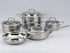 Kucht Culinary Professional 3-Ply Stainless 10 Piece Cookware Set, K16020