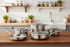 Kucht Culinary Professional 3-Ply Stainless 10 Piece Cookware Set, K16020