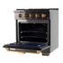 Kucht Gemstone Professional 30 in. 4.2 cu. ft. Natural Gas Range with Sealed Burners and Convection Oven in Titanium Stainless Steel KEG303