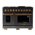 Kucht Gemstone Professional 48 in. 6.7 cu. ft. Natural Gas Range with Sealed Burners, Griddle/Grill and Two Ovens - One Convection - in Titanium Stainless Steel KEG483