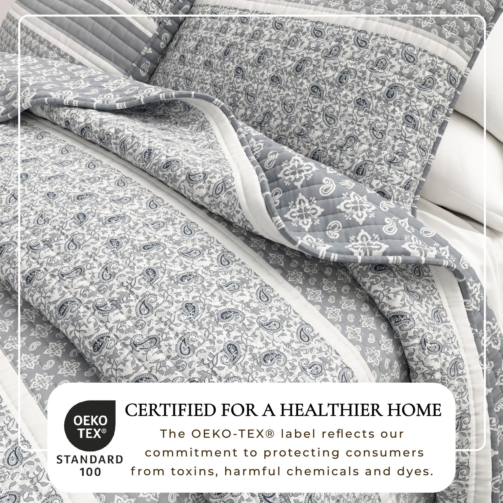 3-Piece Stripe Quilt - Kadi Collection
