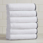 Cotton Border-Stitched 6-Piece Towel Set - Valery Collection
