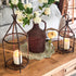 Vintage Inspired Open Cage Candle Lanterns, Set of Two