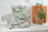 Lare Aurora Green Canvas Folding Chair Gray Metal Frame
