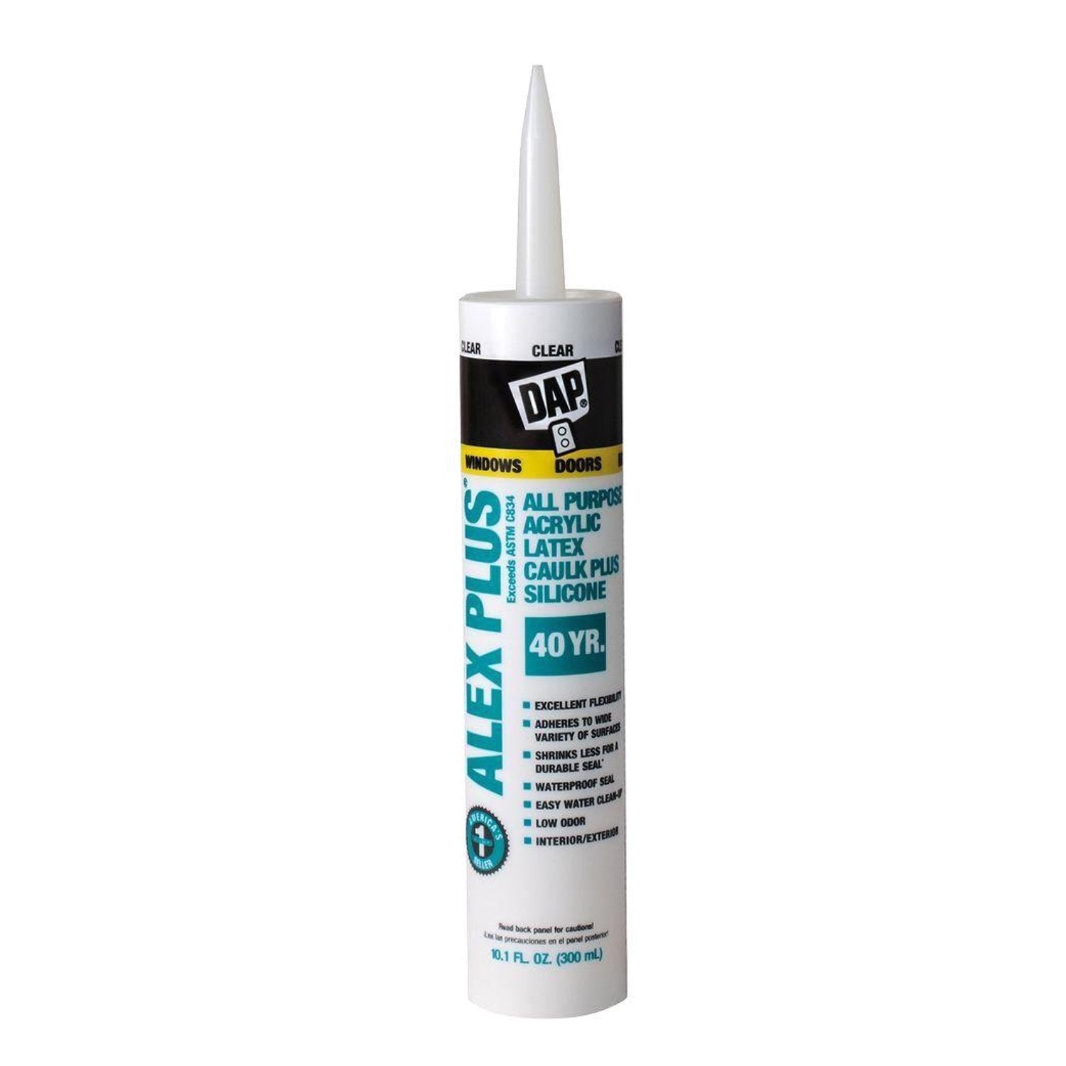 Latex Clear Acrylic Caulk - 10.1 oz