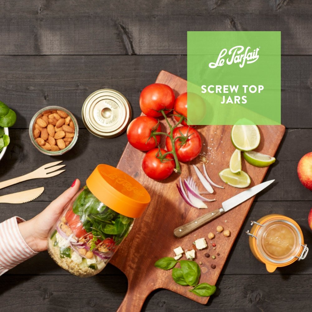 Le Parfait Screw Top Jars Food Storage Containers