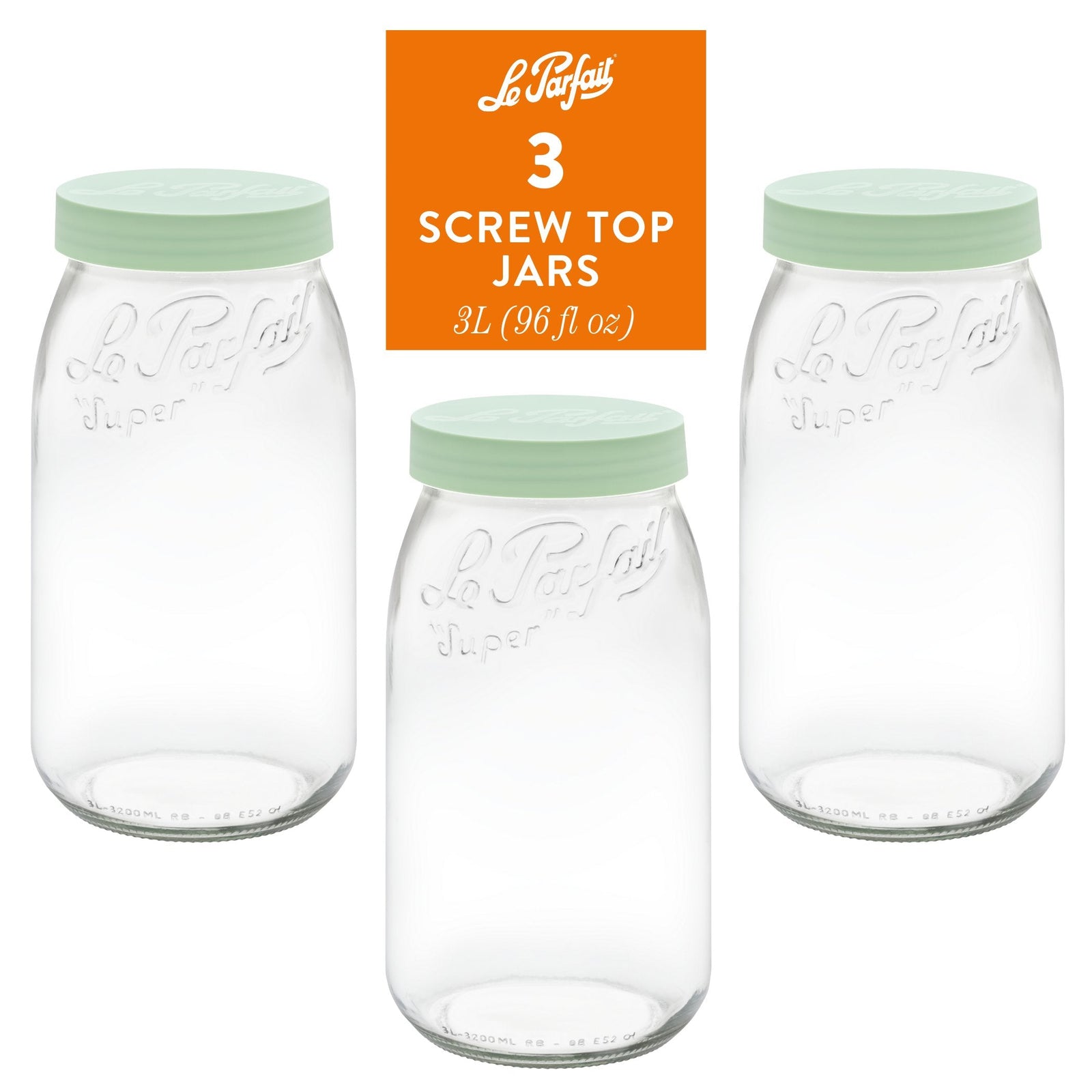 Le Parfait Screw Top Jars Food Storage Containers