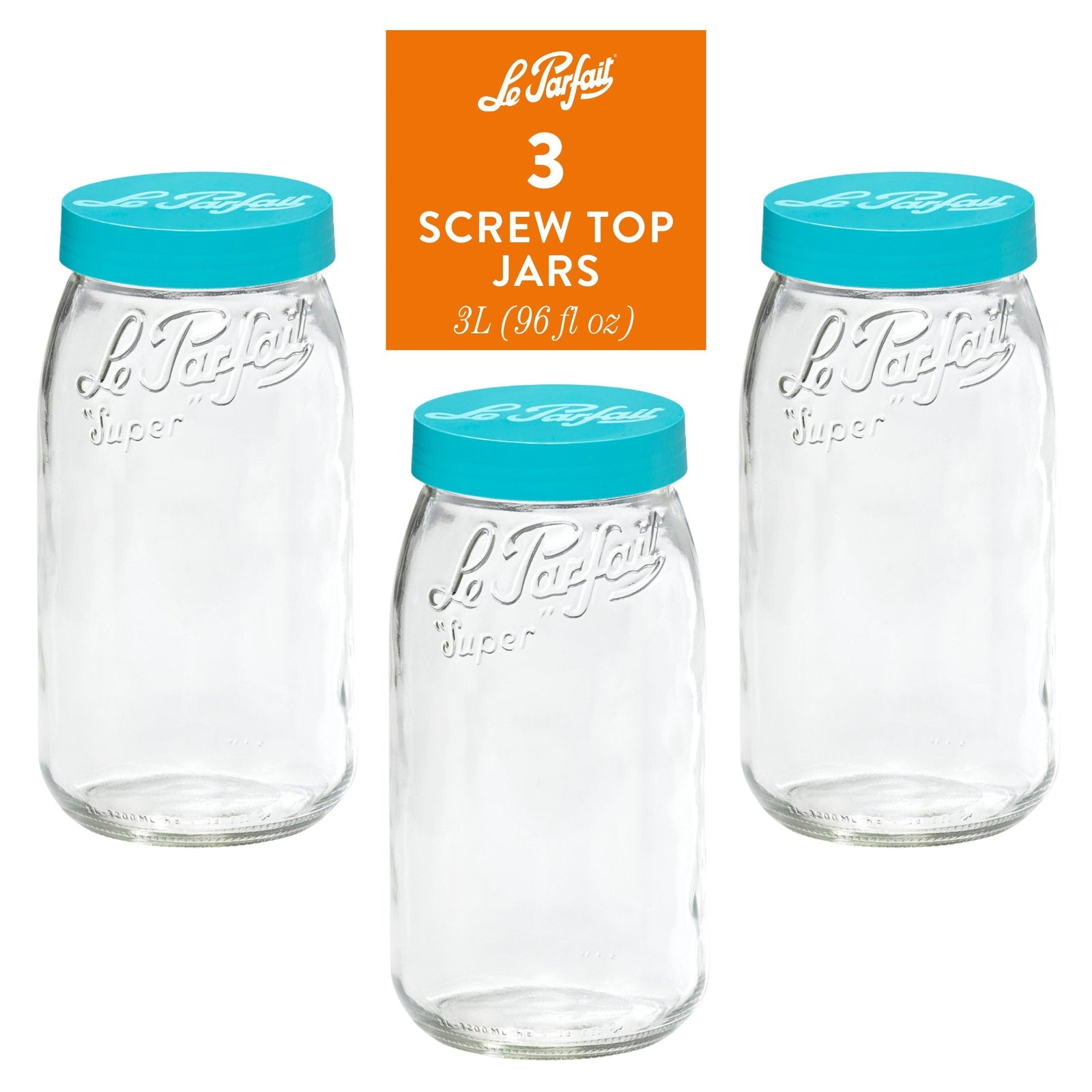Le Parfait Screw Top Jars Food Storage Containers