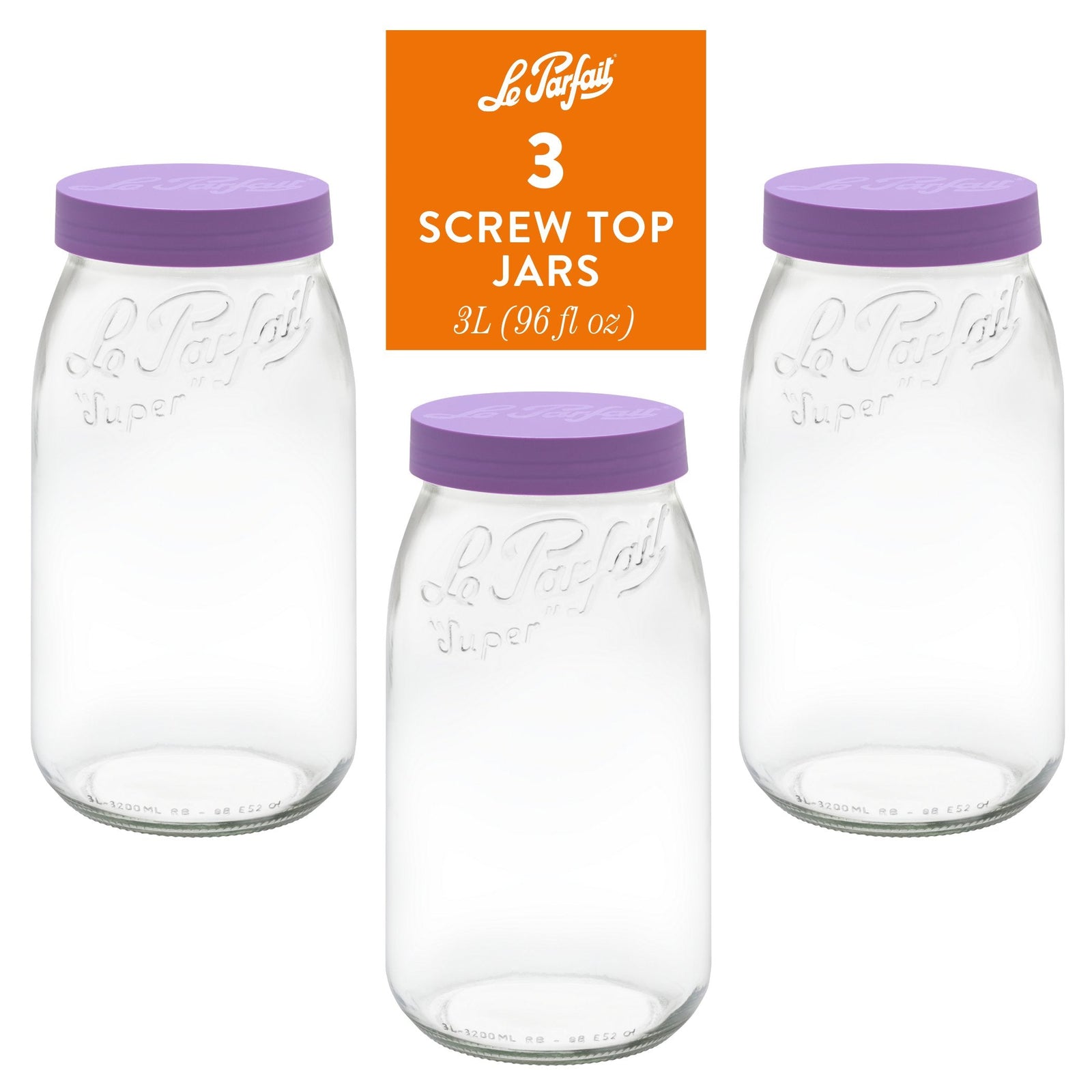 Le Parfait Screw Top Jars Food Storage Containers