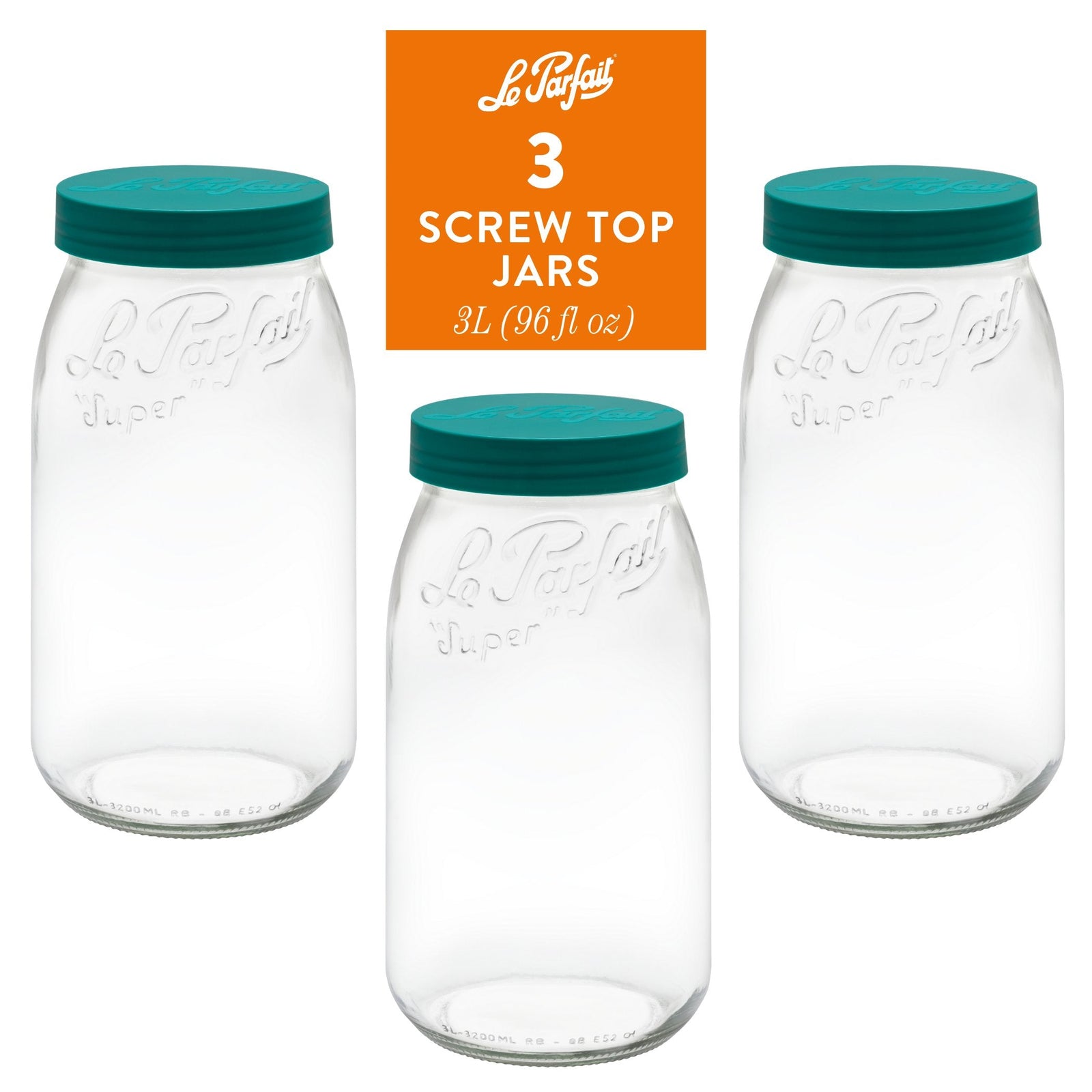 Le Parfait Screw Top Jars Food Storage Containers