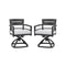 Outdoor Swivel Chairs with Sunbrella Cushions - Ember Black