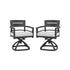 Outdoor Swivel Chairs with Sunbrella Cushions - Ember Black