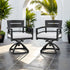 Outdoor Swivel Chairs with Sunbrella Cushions - Ember Black