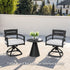 Outdoor Swivel Chairs with Sunbrella Cushions - Ember Black