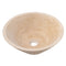 Light Beige Travertine V-Shape Tapered Sink Honed Inside and Sandblasted Outside  (D)16" (H)6"