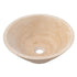 Light Beige Travertine V-Shape Tapered Sink Honed Inside and Sandblasted Outside  (D)16" (H)6"
