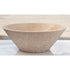 Light Beige Travertine V-Shape Tapered Sink Honed Inside and Sandblasted Outside  (D)16" (H)6"