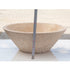 Light Beige Travertine V-Shape Tapered Sink Honed Inside and Sandblasted Outside  (D)16" (H)6"