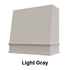 Wood Range Hood With Angled Front and Decorative Trim - 30", 36", 42", 48", 54" and 60" Widths Available