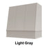 Wood Range Hood With Angled Strapped Front and Block Trim - 30", 36", 42", 48", 54" and 60" Widths Available