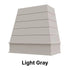 Wood Range Hood With Tapered Shiplap Front and Block Trim - 30", 36", 42", 48", 54" and 60" Widths Available