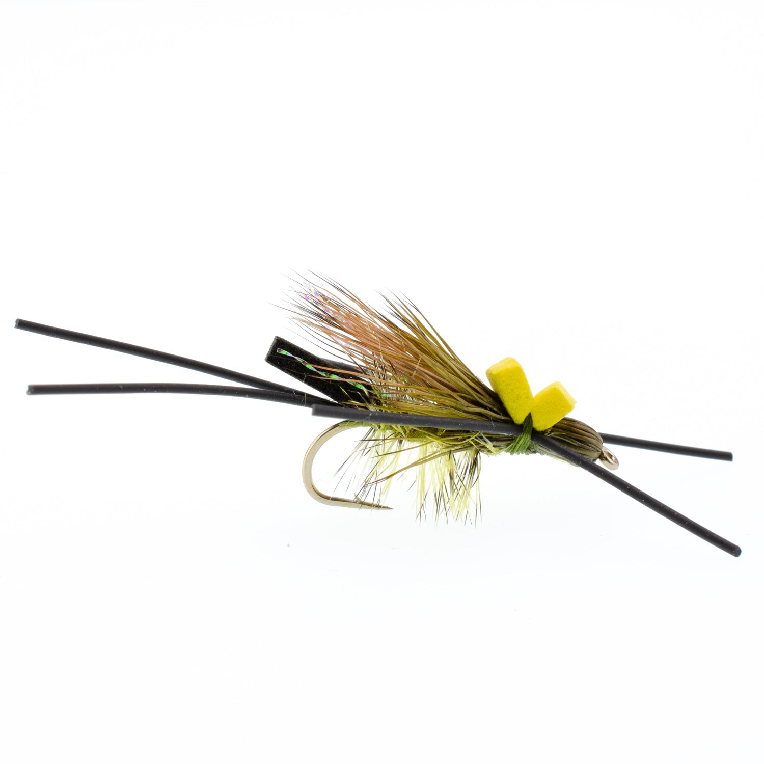 Long Tail Skwala Stone Fly Dry Trout Flies - Adult Squalla Stonefly Dry Fly - 6 Flies Hook Size 10