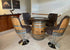 Luxury Wine Barrel Bar Set w/ Pub Table & Wine Barrel Bar Stools - Multi-Use Wine and Whiskey Home Bar Furniture