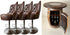 Luxury Wine Barrel Bar Set w/ Pub Table & Wine Barrel Bar Stools - Multi-Use Wine and Whiskey Home Bar Furniture