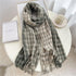 Winter  Long Plaid Headwear Scarf Warm Shawls Cashmere Female Scarfs Scarves Lady Tassel Shawl Wraps For Women