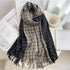 Winter  Long Plaid Headwear Scarf Warm Shawls Cashmere Female Scarfs Scarves Lady Tassel Shawl Wraps For Women