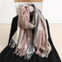 Winter  Long Plaid Headwear Scarf Warm Shawls Cashmere Female Scarfs Scarves Lady Tassel Shawl Wraps For Women