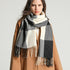 Winter  Long Plaid Headwear Scarf Warm Shawls Cashmere Female Scarfs Scarves Lady Tassel Shawl Wraps For Women