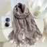 Winter  Long Plaid Headwear Scarf Warm Shawls Cashmere Female Scarfs Scarves Lady Tassel Shawl Wraps For Women