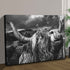 West Highland Cow Monochrome Canvas Wall Art