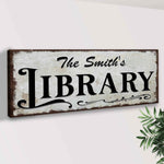 Personalized Library Sign III