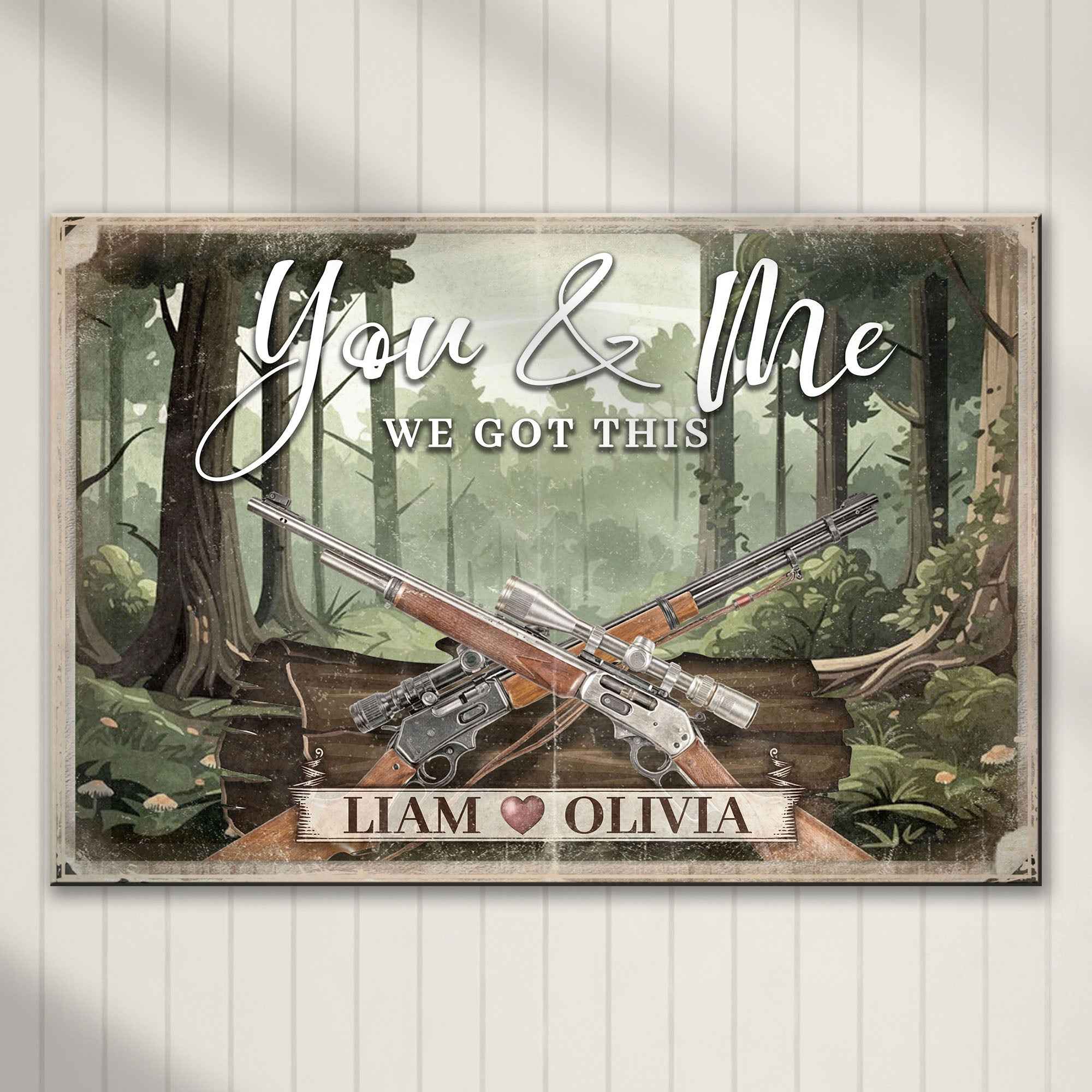Gun Themed We Got This Couple Sign