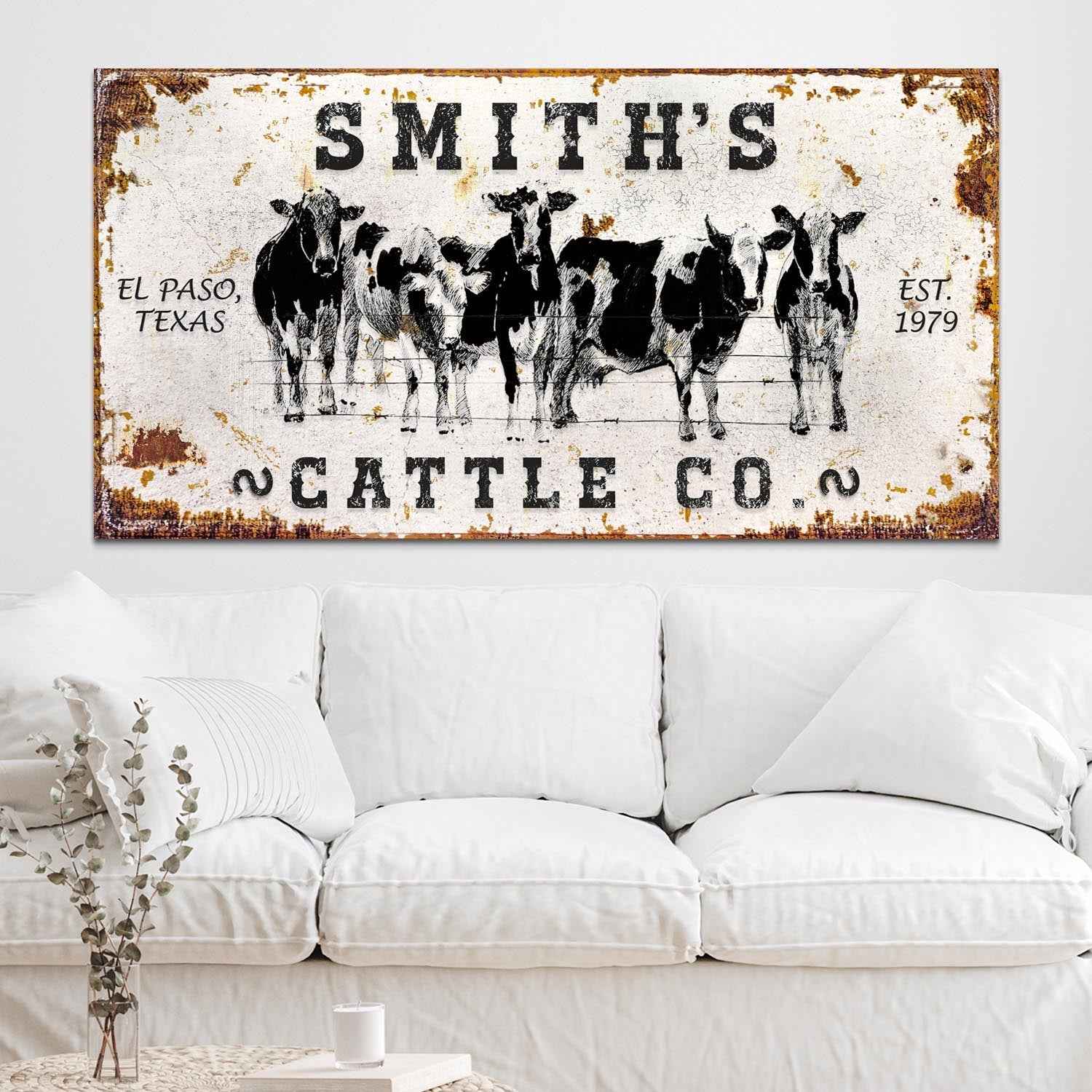Personalized Cattle Sign II