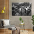 West Highland Cow Monochrome Canvas Wall Art