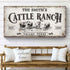 Branded Cattle Ranch Sign