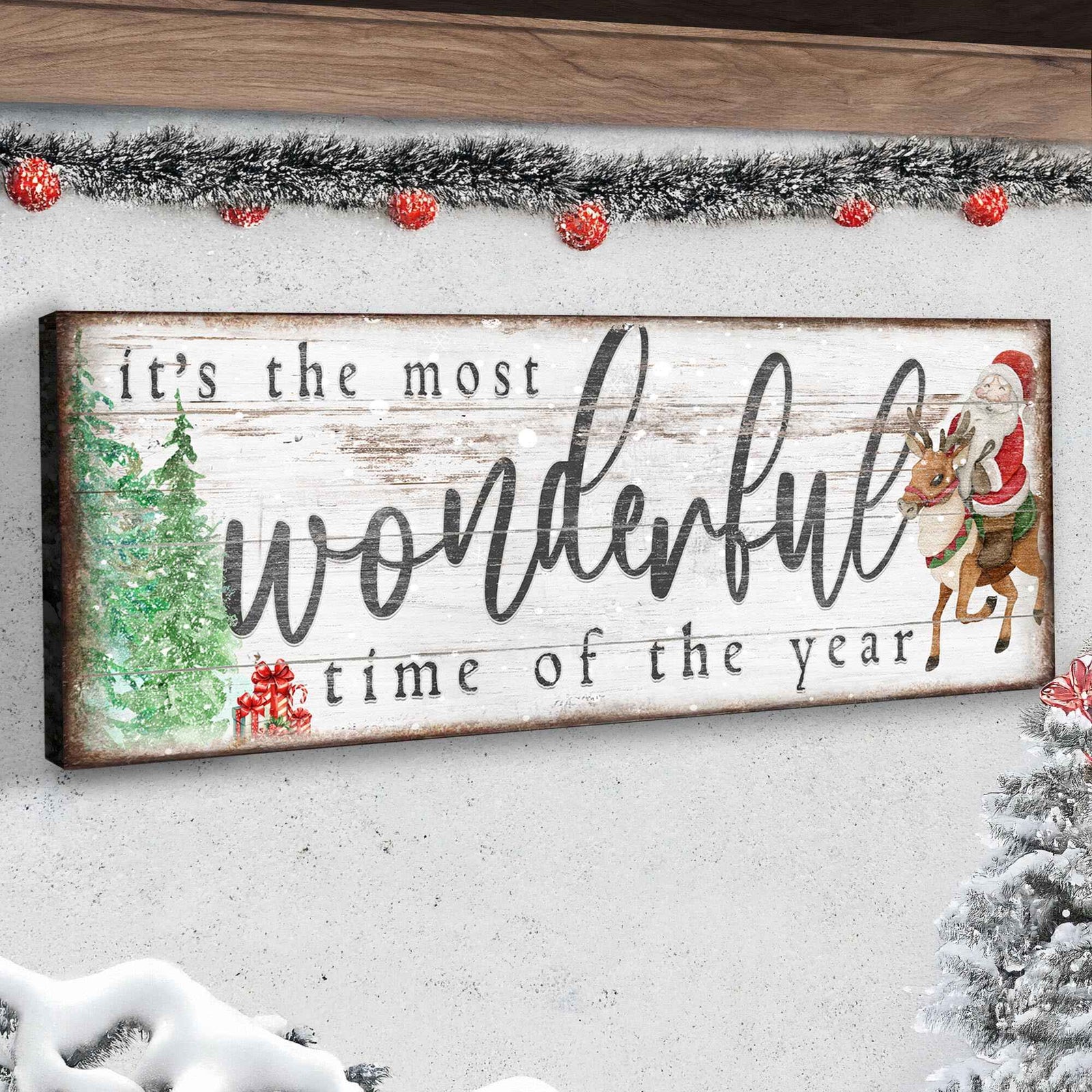 It's The Most Wonderful Time Of The Year Christmas Sign II