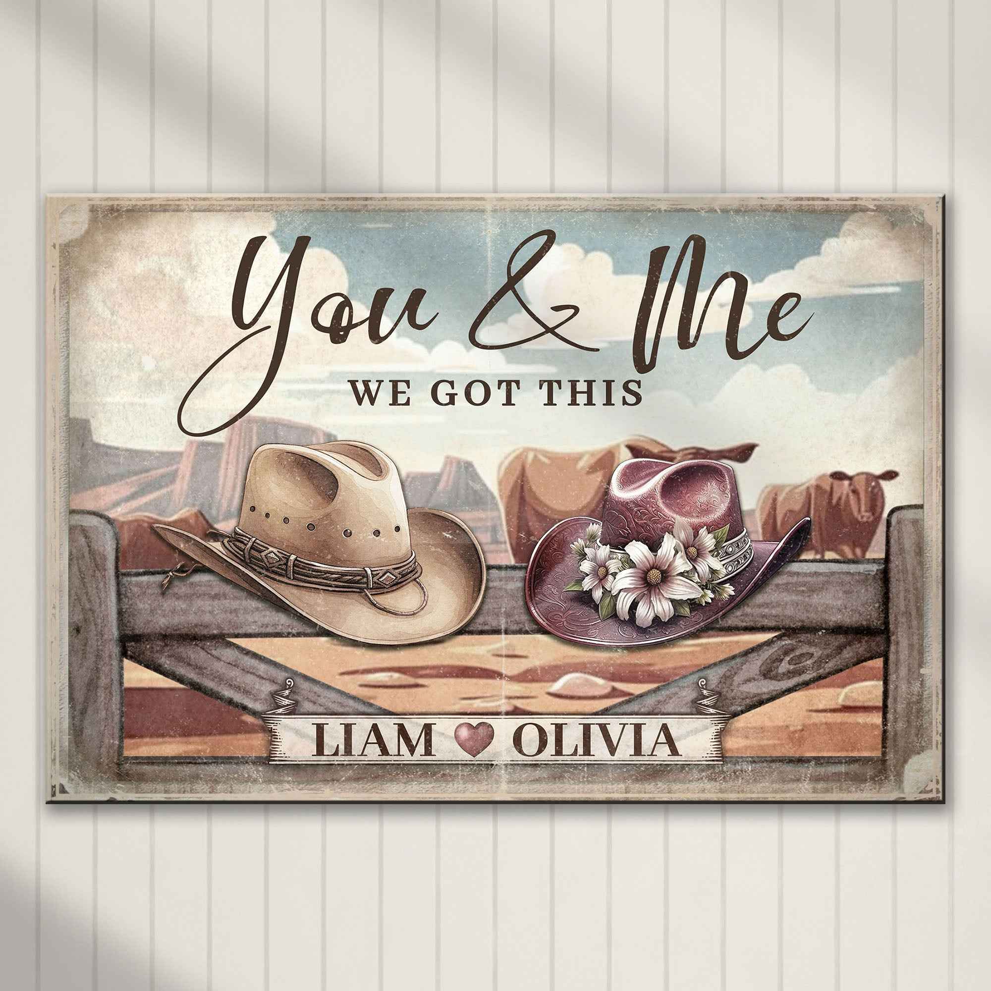Cowboy Themed We Got This Couple Sign