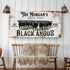 Personalized Black Angus Cattle Sign II